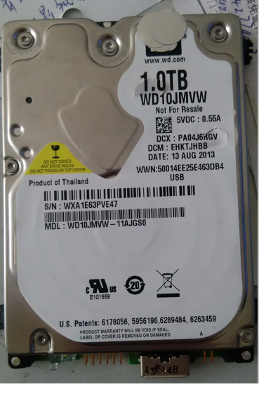 本地电脑公司西数USB3.0-1TB移动硬盘数据恢复